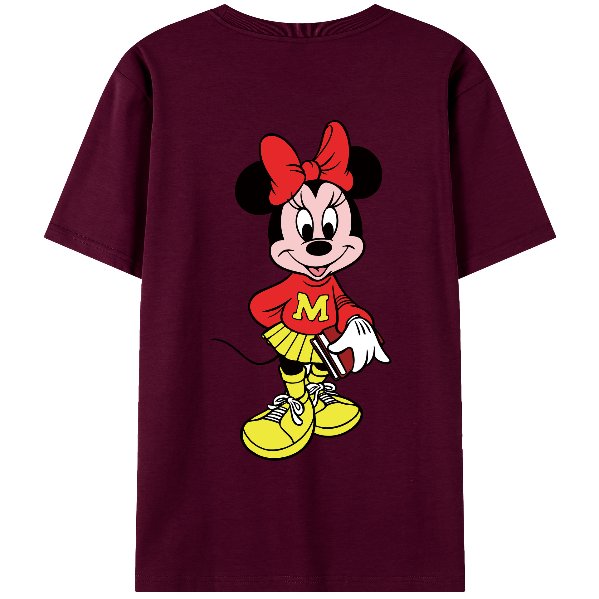 （画像用） ミッキーマウス Mickey Mouse レディース半袖Tシャツ(バックプリント)